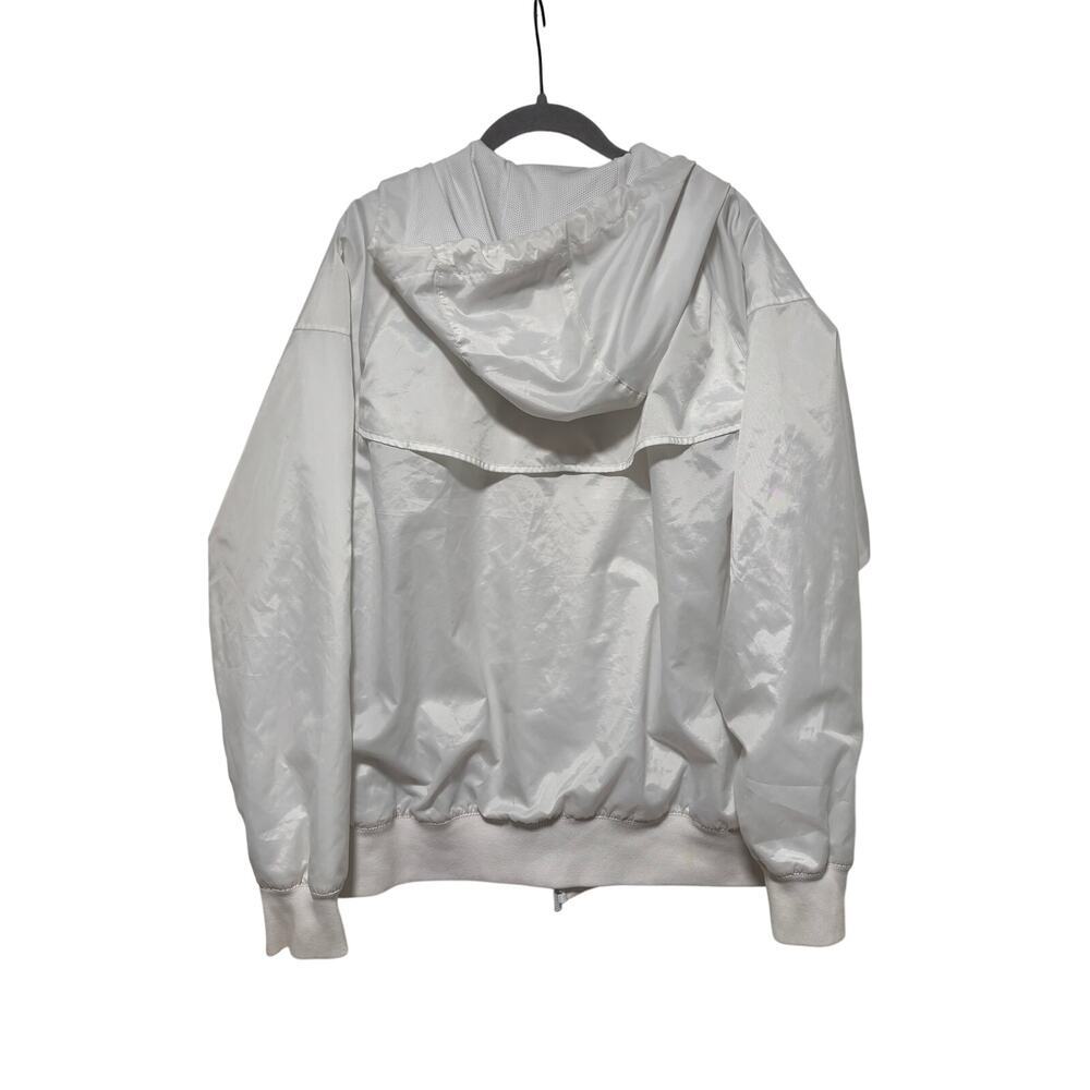 Nike White Medium Hooded Windbreaker Jacket - Picture 7 of 7